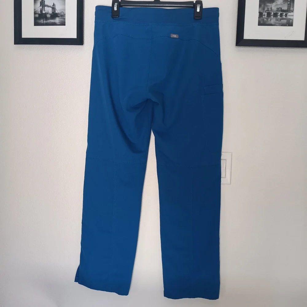 FIGS Technical Collection Scrub Pants Men M Royal Blue T21004 Straight Leg Cargo